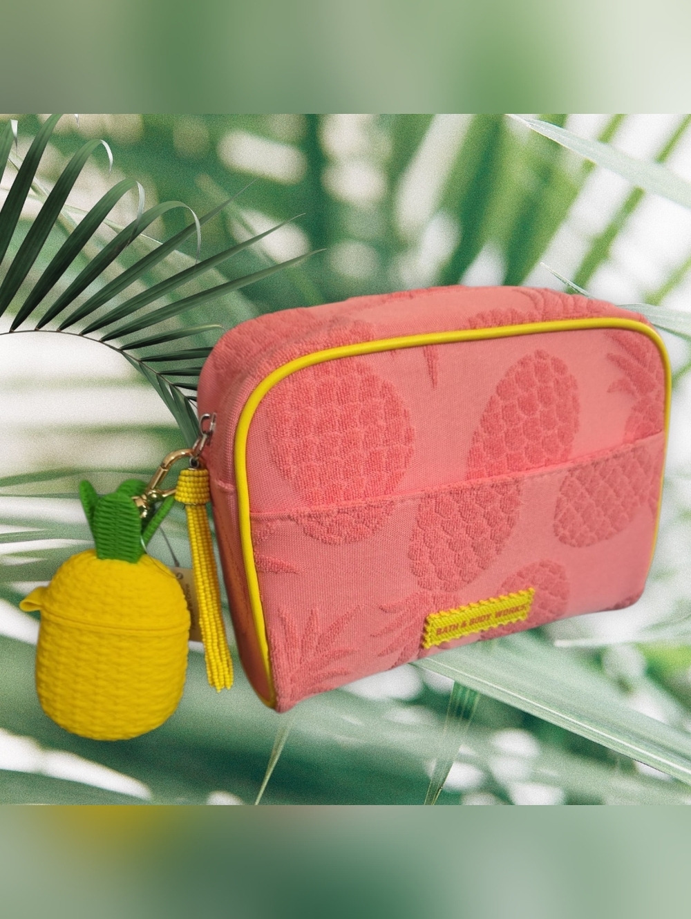 Bath & Body Works Pink Pineapple Cosmetic Bag & Pocketbac